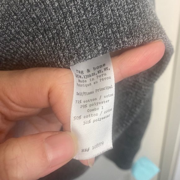 Rag & Bone Jean Long Sleeve Graffiti Sweater Size Small - Picture 4 of 7